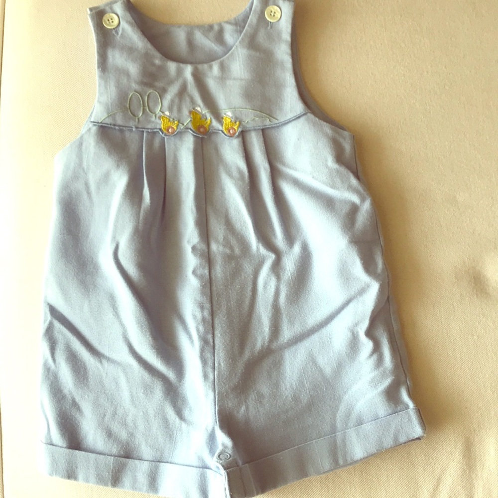 Classic baby boy smocked Jon Jon 18 mth Easter